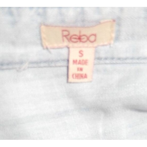 Reba 2 Piece Small Soft Fringed LS Shirt & SS Blouse Floral Print Rhinestones - Picture 6 of 6